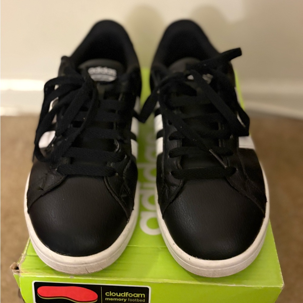 Adidas Cloudfoam Black and White Shoes